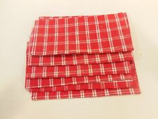 Lot de linge jouets MOULIN ROTY : 6 serviettes a carreaux rouges