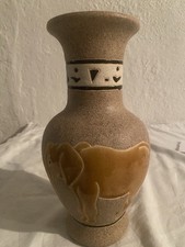 Vase granité 2 éléphants en