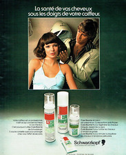 Publicité Advertising 0424  1980   Schwartzkopf  baumes produits capillaires