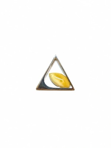 Pendentif argent 925 - &, ambre