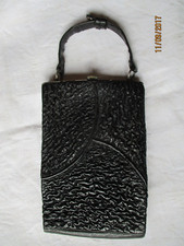 Sac ancien 1930 cuir noir 22