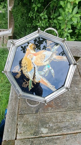 Plateau perroquets peinture - plateau,