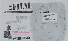 PUBLICITE PATHE BABY LE FILM