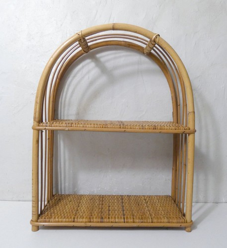 étagère rotin vintage - rotin,