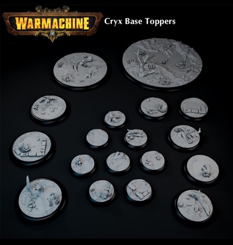 Warmachine cryx base toppers - warmachine,