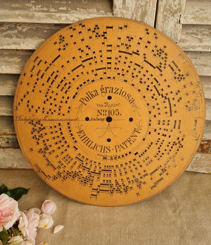 Ancien disque organette - organette, 19eme