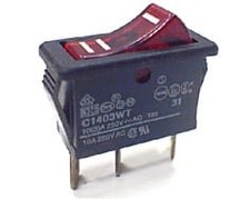 Interrupteur 3 cosses rouge