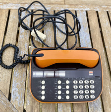 Téléphone ALCATEL Orange et Marron Vintage Années 80 TBE