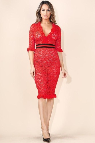 Emily sheer lace dress - emily,