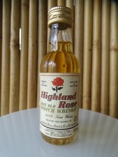 mignonnette HIGHLAND ROSE Scotch Whisky  bouteille en verre 5 cl Scotland Ecosse