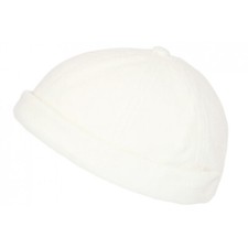 Bonnet Docker Blanc en Polaire
