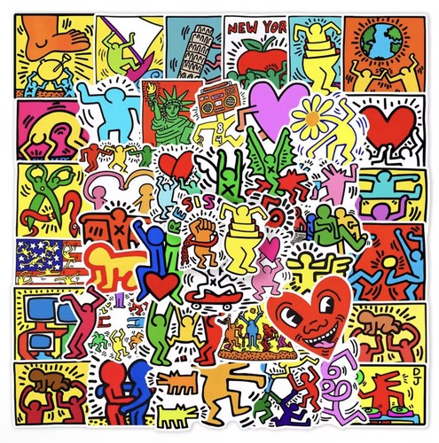 50pcs keith haring inspired - 50pcs,