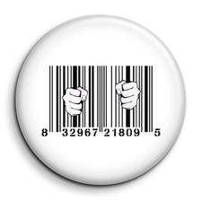 Code Barre - Badge Epingle 38mm Button Pin