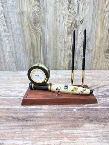 Fly fishing reel desk - clock, &