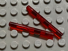 2 x LEGO 4L Bar Sabre Blade TrRed 30374 / set 9754 7663 3340 7151 7676 7673 7150