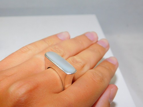 Bague haute argent sterling - en,