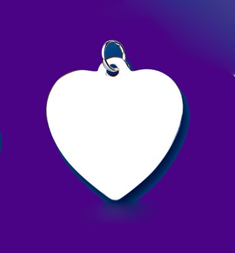 Pendentif étiquette coeur - , en