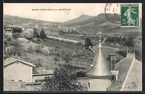 Cpa saint fortunat vue sur - cpa,