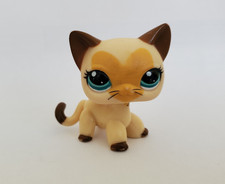 LPS 3573 Chat Shorthair Beige Marron Yeux Bleus Littlest PetShop Hasbro BE