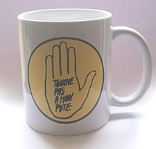 SUPERBE MUG COLLECTION TASSE CAFÉ PORCELAINE SOS RACISME TOUCHE PAS A MON POTE