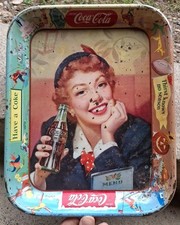 Ancien PLATEAU METAL COCA COLA - HAVE A COKE - VINTAGE Année 1950