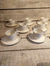 7x tasses et Sous tasses création prisunic faïence gien