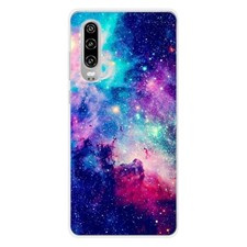 Coque en silicone imprimée compatible Huawei P30 Galaxie Bleue