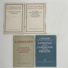 Lot 4 fascicules STALINE LENINE 1955-Moscou-Pravda parti URSS-socialisme