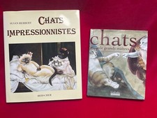 Lot de 2 livres Chats de grands maitres , Chats impressionnistes de S. Herbert