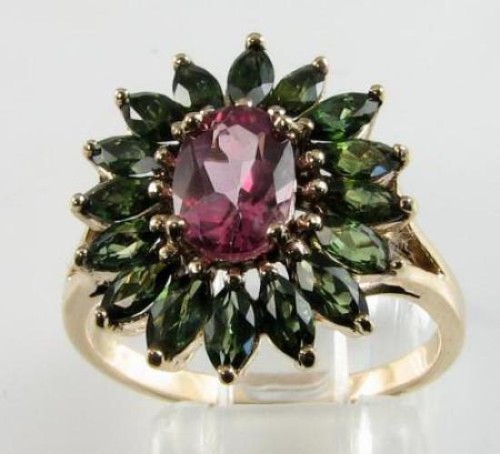 Bague art déco 9ct jaune - 9ct,