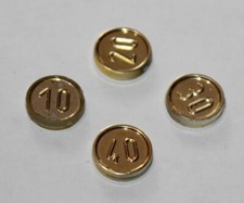 Pièces Monnaie Lego Pirates Coins 10 20 30 40 Chrome Gold 70501 set 6286 6289