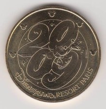 A 2008 TOKEN MEDAILLE MONNAIE DE PARIS -- 77 N°17 DISNEYLAND PARIS DISNEY 2009 