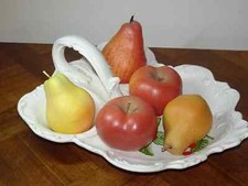 Lot Figueres Céramique Trompe L'oeil Marseille fruit faience barbotine majolique