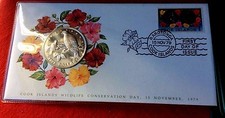  COFFRET COMMEMORATIF FIVE DOLLAR ARGENT  ELIZABETH II COOK ISLANDS 1979