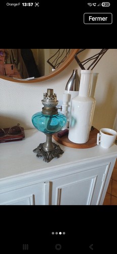 Pied lampe pétrole - pied, de