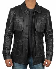 Manteau homme noir café racer