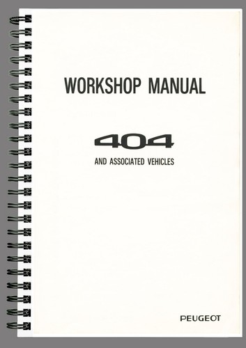 Manuel atelier peugeot 404 - d'atelier,