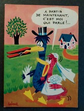 Humour aprés mariage C'est moi qui parle  illustration Barberousse carte postale