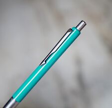 BEAU STYLO BILLE PARKER RIALTO EN RESINE VERTE & METAL BROSSE