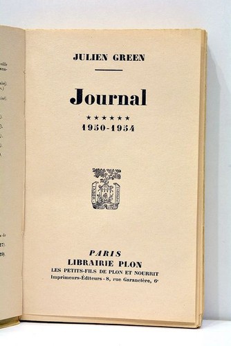 Journal 1950 1954 green paris - green,