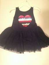 NEW! Cynthia Rowley Dress Baby Girl Size 18M w/ Bloomers Sequin Tulle Heart Navy