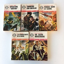 Lot 5 livres poches guerre Baroud éditions l'arabesque N°45-46-48-49-51-de 1969