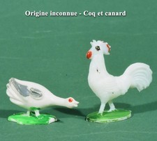 Origine inconnue, animaux de ferme, coq et canard, plastique 1/35