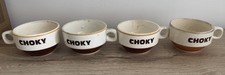 Lot 4  Anciennes Tasses À Chocolat Choky - Marron & Orange