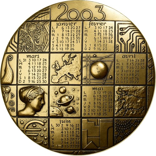 France médaille calendrier - médaille,,