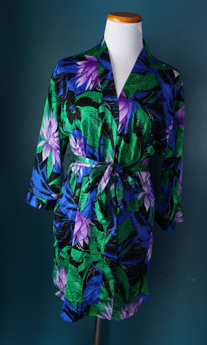 Vintage 60s tropical floral - vintage,