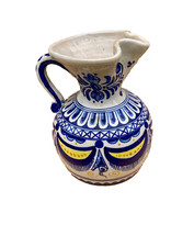 pichet, broc ,faïence, fabrique , artiste,marquage à identifier - XVIII e/XIXème