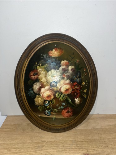 Huile sur bois - huile, convexe