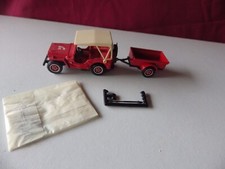 Jeep Willys Avec Remorque Sapeurs Pompiers / Fire Truck - Solido 1/43 -