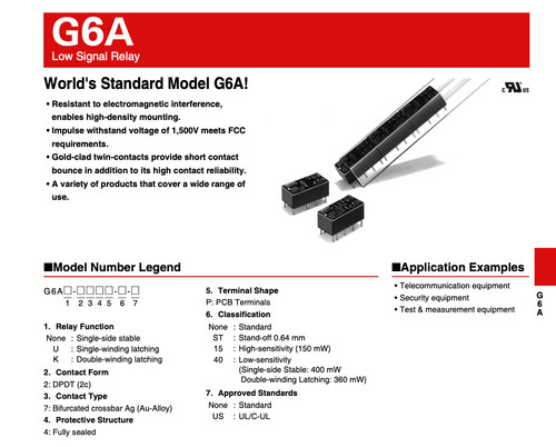 Omron g6a g6b - g6b, series